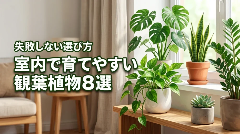 室内で育てやすい観葉植物おすすめ8選！初心者でも失敗しない選び方とコツ